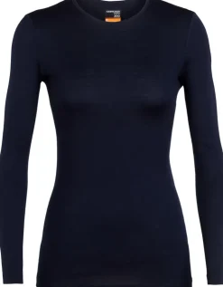 Icebreaker Womens 200 Oasis LS Crewe Top - Midnight Navy Clearance