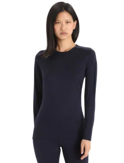 Icebreaker Womens 200 Oasis LS Crewe Top - Midnight Navy Clearance