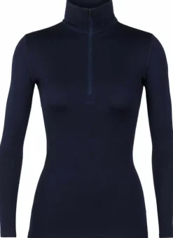Icebreaker Womens 260 Tech LS Half Zip Top - Midnight Navy Clearance