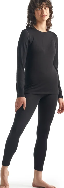 Icebreaker Womens 260 Tech Long Sleeved Crewe Top - Black Best