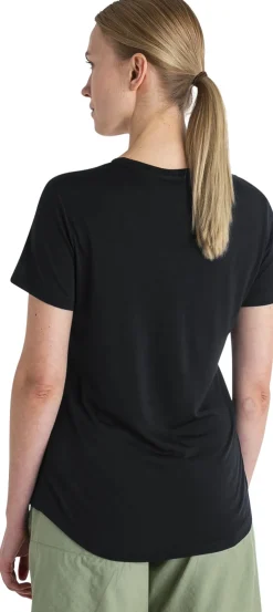 Icebreaker Womens Merino 125 Cool-Lite Sphere III SS Scoop Tee - Black Fashion