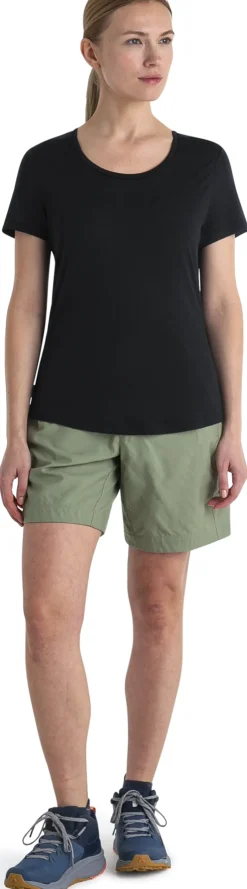 Icebreaker Womens Merino 125 Cool-Lite Sphere III SS Scoop Tee - Black Fashion