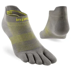 Injinji Mens Run Lightweight No Show Toe Socks - Neon Silver Online