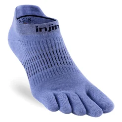Injinji Womens Run Lightweight No Show Toe Socks - Bluebell Hot