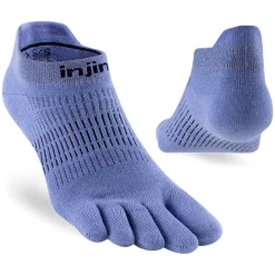 Injinji Womens Run Lightweight No Show Toe Socks - Bluebell Hot