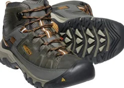 Keen Mens Targhee III Mid Waterproof Boots - Black Olive-Golden Brown Discount