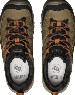 Keen Mens Targhee IV Waterproof Shoes - Sea Turtle-Roasted Pecan New