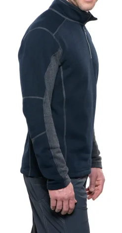 Kuhl Mens Revel 1-4 Zip Fleece - Mutiny Blue - Steel Fashion