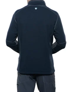 Kuhl Mens Revel 1-4 Zip Fleece - Mutiny Blue - Steel Fashion