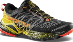 La Sportiva Mens Akasha II Running Shoe - Black-Yellow Hot