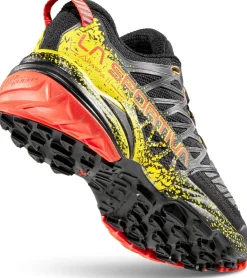 La Sportiva Mens Akasha II Running Shoe - Black-Yellow Hot