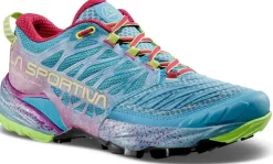 La Sportiva Womens Akasha II Running Shoe - Topaz-Red Plum Best
