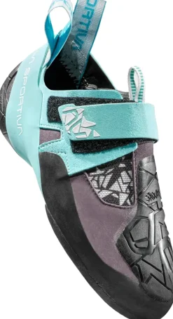 La Sportiva Womens Skwama Vegan Climbing Shoe - Carbon-Turquoise Fashion