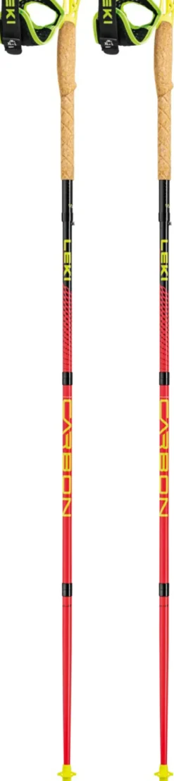 Leki Ultratrail FX.One Trail Running Poles - Bright Red-Black-Neon Yellow Clearance