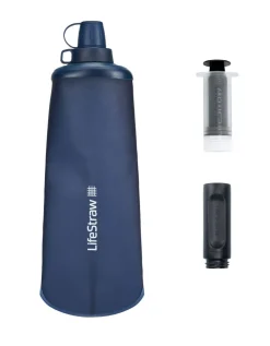 Lifestraw Peak Series Collapsible Squeeze Bottle 1L - Dark Mountain Gray Online