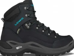 Lowa Womens Renegade GTX Mid S Boots - Narrow Width - Asphalt-Turquoise Discount