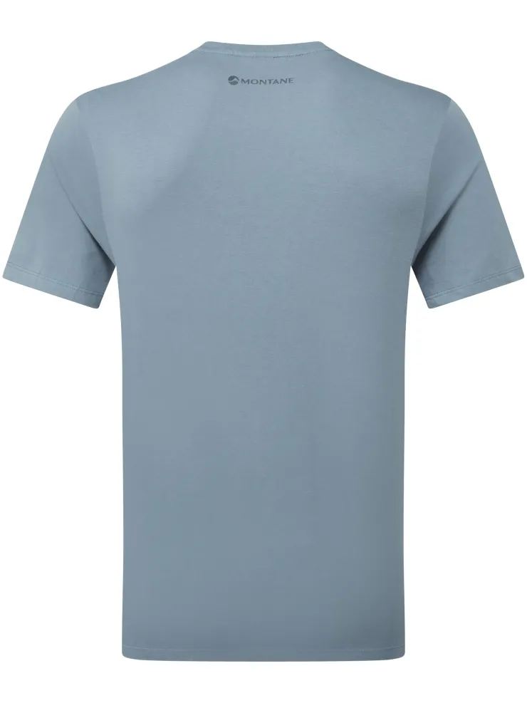 Montane Mens Abstract Mountain T-Shirt - Stone Blue Discount