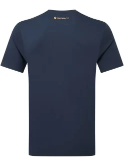 Montane Mens Abstract Mountain T-Shirt - Eclipse Blue Clearance