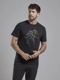 Montane Mens Abstract Mountain T-Shirt - Midnight Grey Online