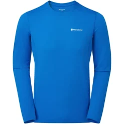 Montane Mens Dart Lite Long Sleeve T-Shirt - Electric Blue New