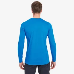 Montane Mens Dart Lite Long Sleeve T-Shirt - Electric Blue New