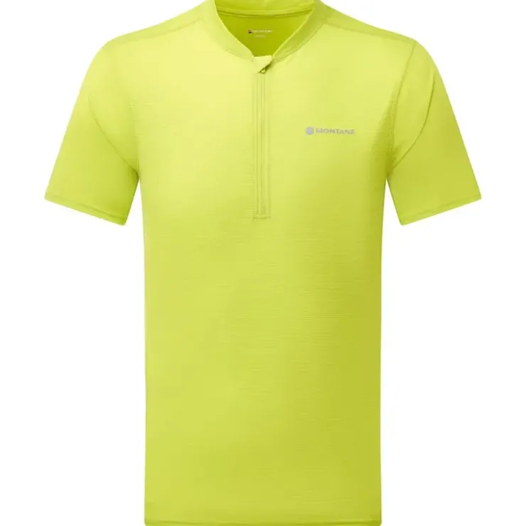 Montane Mens Dart Nano Zip T-Shirt - Citrus Spring Online