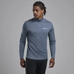 Montane Mens Dart Zip Neck - Stone Blue Hot