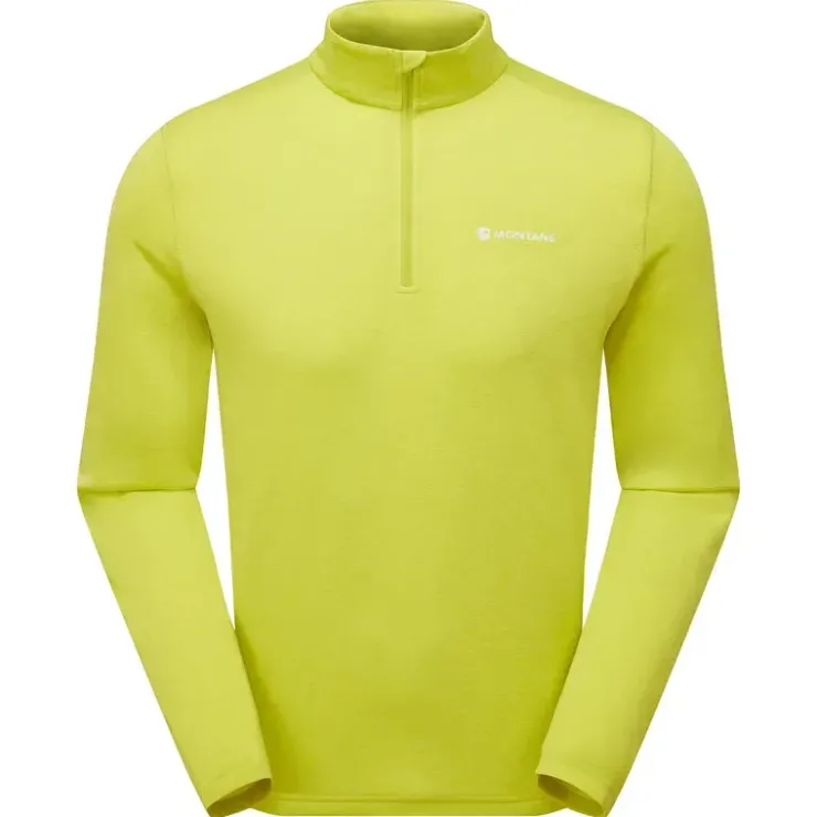 Montane Mens Dart Zip Neck - Citrus Spring Hot