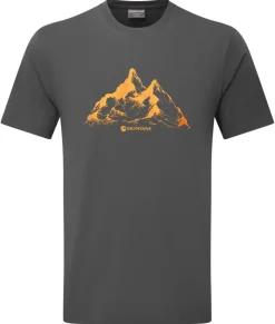 Montane Mens Dual Mountain T Shirt - Midnight Grey Outlet