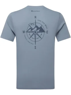 Montane Mens Impact Compass T-Shirt - Stone Blue New