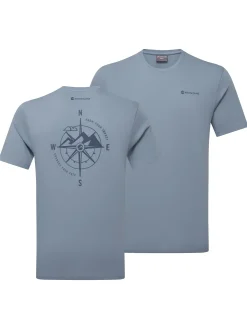 Montane Mens Impact Compass T-Shirt - Stone Blue New