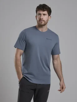 Montane Mens Impact Compass T-Shirt - Stone Blue New