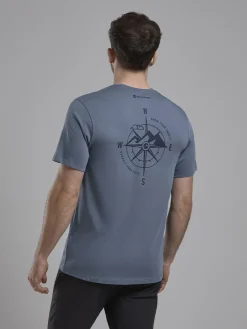 Montane Mens Impact Compass T-Shirt - Stone Blue New