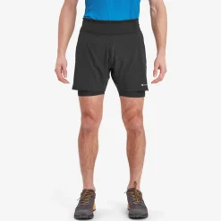 Montane Mens Slipstream Twin Skin Shorts - Black Clearance