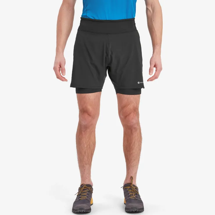 Montane Mens Slipstream Twin Skin Shorts - Black Clearance