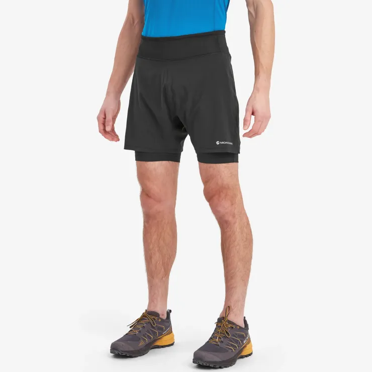 Montane Mens Slipstream Twin Skin Shorts - Black Clearance