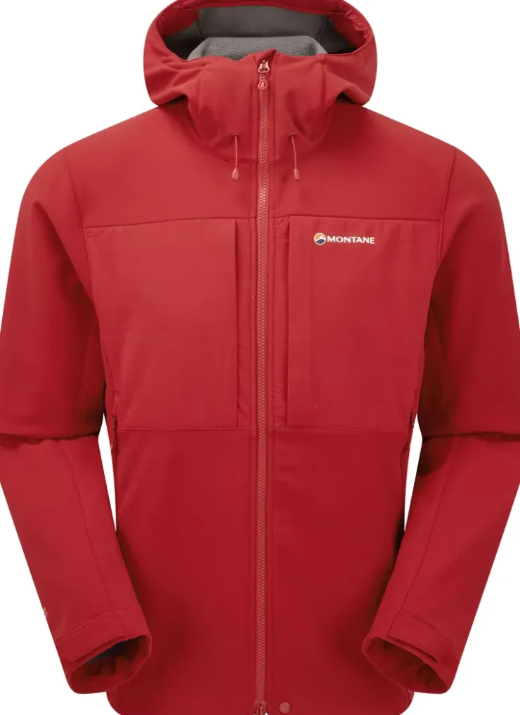Montane Mens Windjammer XPD Hoodie - Acer Red Outlet