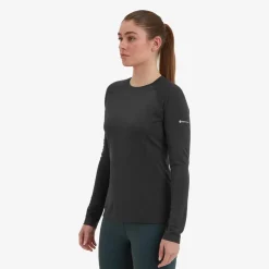 Montane Womens Dart Long Sleeve T-Shirt - Black Clearance