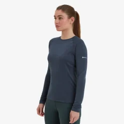 Montane Womens Dart Long Sleeve T-Shirt - Eclipse Blue Outlet
