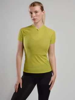 Montane Womens Dart Nano Zip T-Shirt - Citrus Spring New
