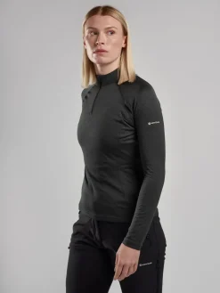 Montane Womens Dart Zip Neck - Black Outlet