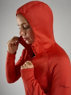 Montane Womens Fury Hoodie - Saffron Red Fashion