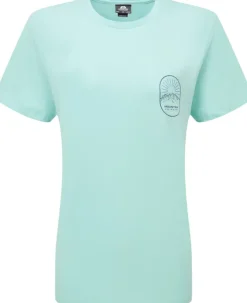 Mountain Equipment Womens Alpenglow Tee - Tee Aqua Hot