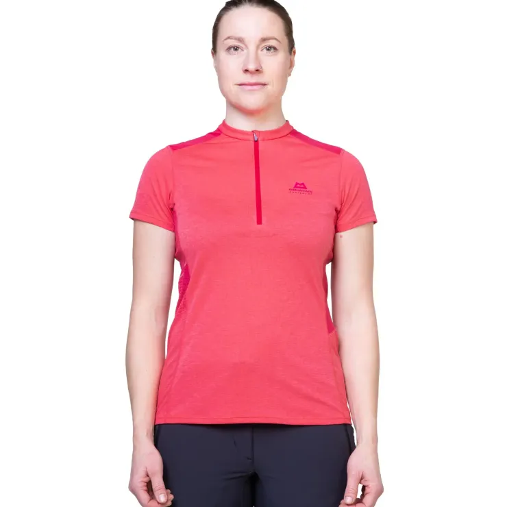 Mountain Equipment Womens Nava SS Zip T - Vivid-Clematis Fashion