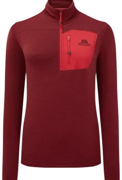 Mountain Equipment Womens Lumiko Zip T - Rhubarb-Capsicum New