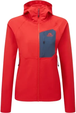 Mountain Equipment Womens Arrow Hooded Jacket - Chili Red-Dusk New