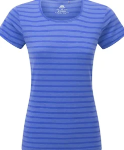Mountain Equipment Womens Groundup Stripe Tee - Vivid Stripe Hot