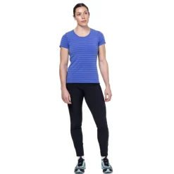 Mountain Equipment Womens Groundup Stripe Tee - Vivid Stripe Hot