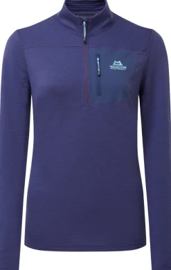 Mountain Equipment Womens Lumiko Zip T - Amethyst-Medieval New