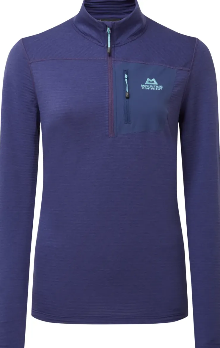 Mountain Equipment Womens Lumiko Zip T - Amethyst-Medieval New